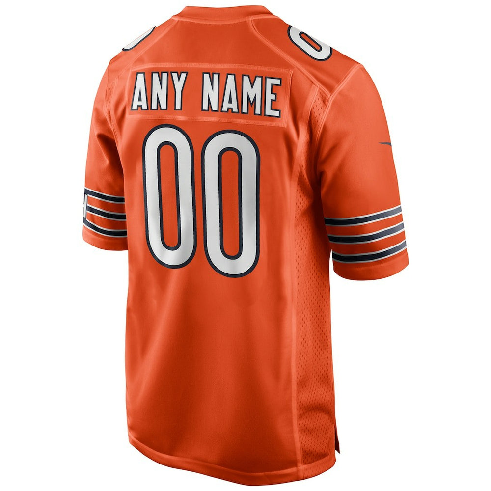 Chicago Bears Alternate Custom Game Jersey - Orange - Nike