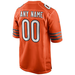 Chicago Bears Alternate Custom Game Jersey - Orange - Nike