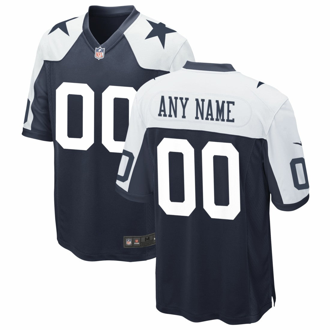 Dallas Cowboys Alternate Custom Game Jersey - Navy - Nike