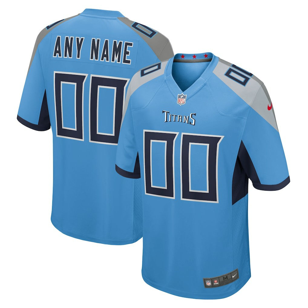 Tennessee Titans Alternate Custom Game Jersey - Light Blue - Nike