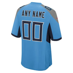 Tennessee Titans Alternate Custom Game Jersey - Light Blue - Nike