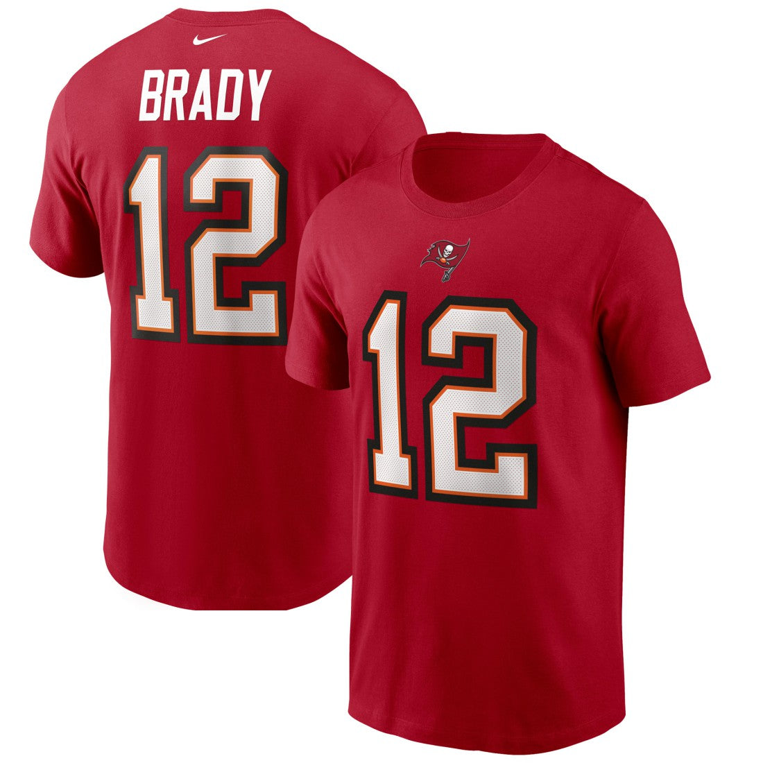 Tom Brady Tampa Bay Buccaneers Name & Number T-Shirt - Red - Nike