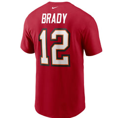 Tom Brady Tampa Bay Buccaneers Name & Number T-Shirt - Red - Nike