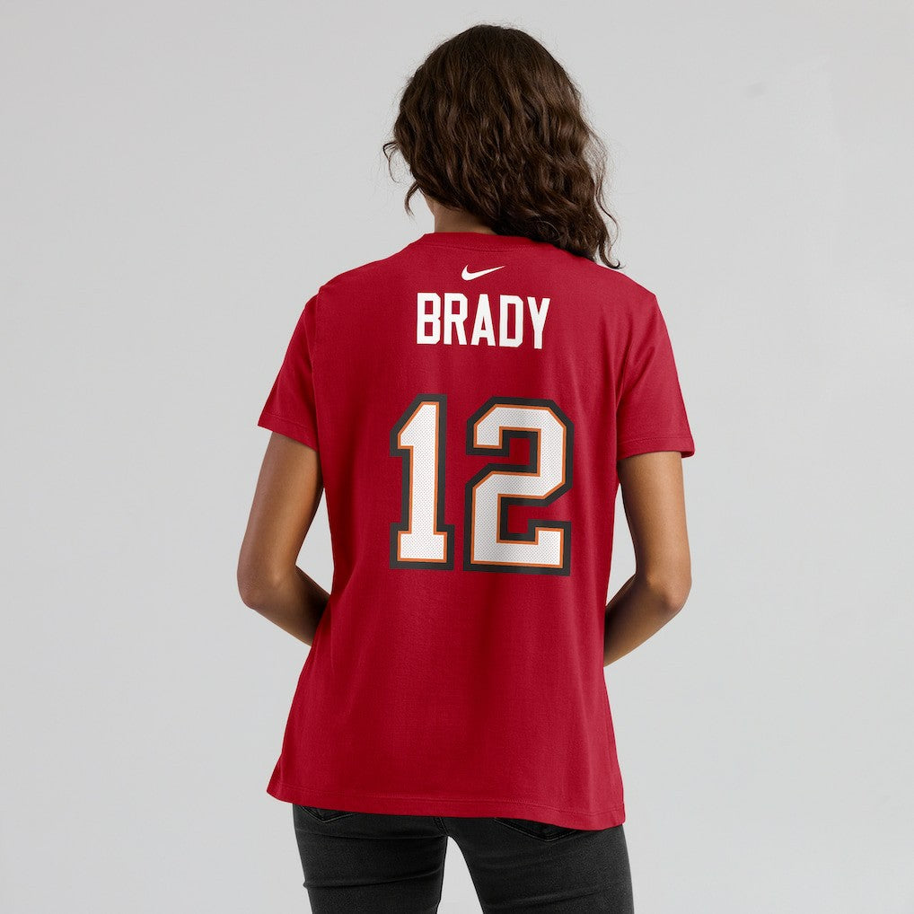 Tom Brady Tampa Bay Buccaneers Women's Name & Number T-Shirt - Red - Nike
