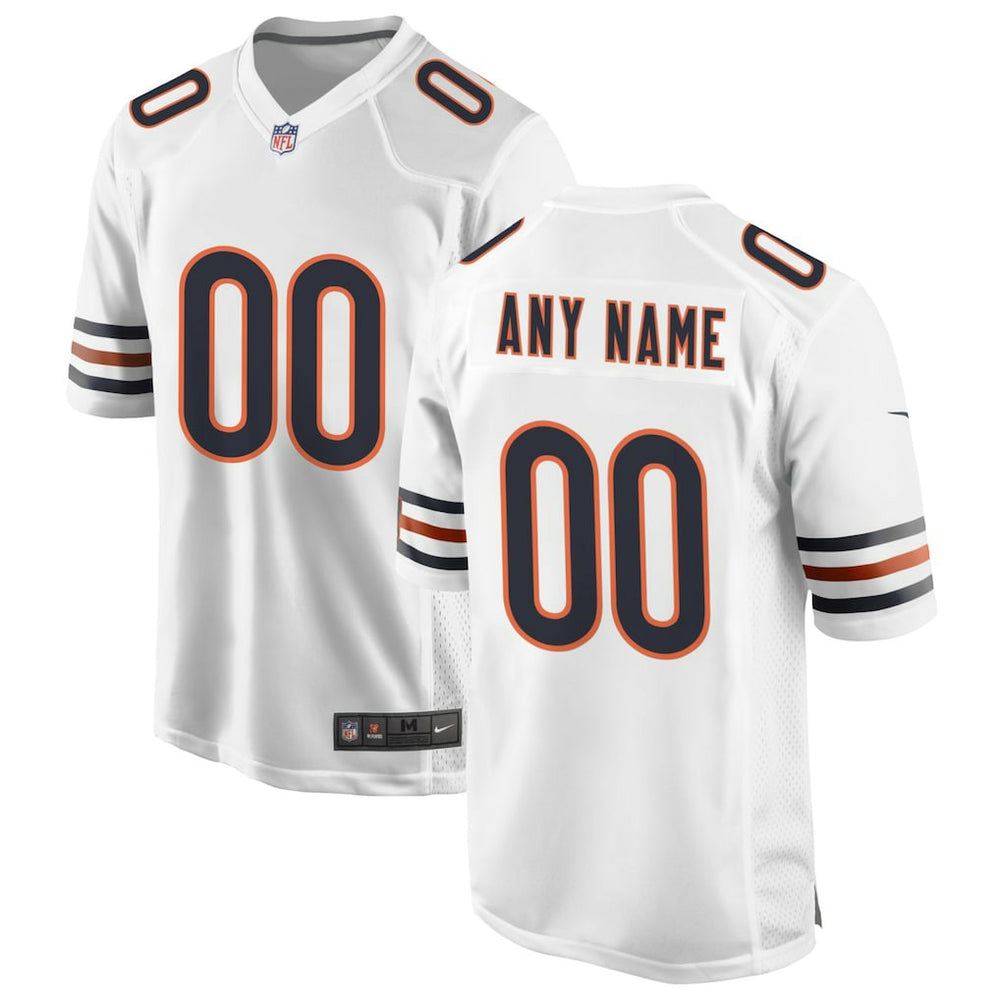Chicago Bears Custom Game Jersey - White - Nike