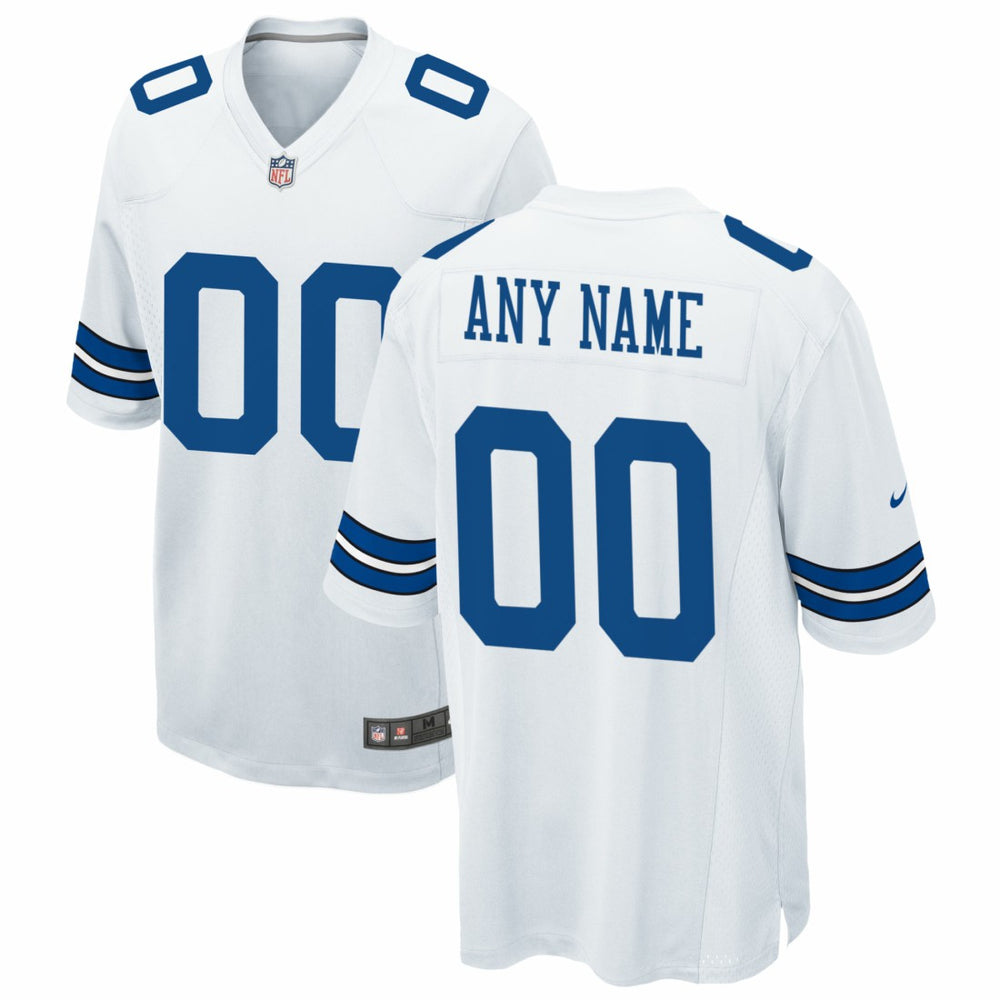 Dallas Cowboys Custom Game Jersey - White - Nike