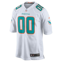Miami Dolphins Custom Game Jersey - White - Nike