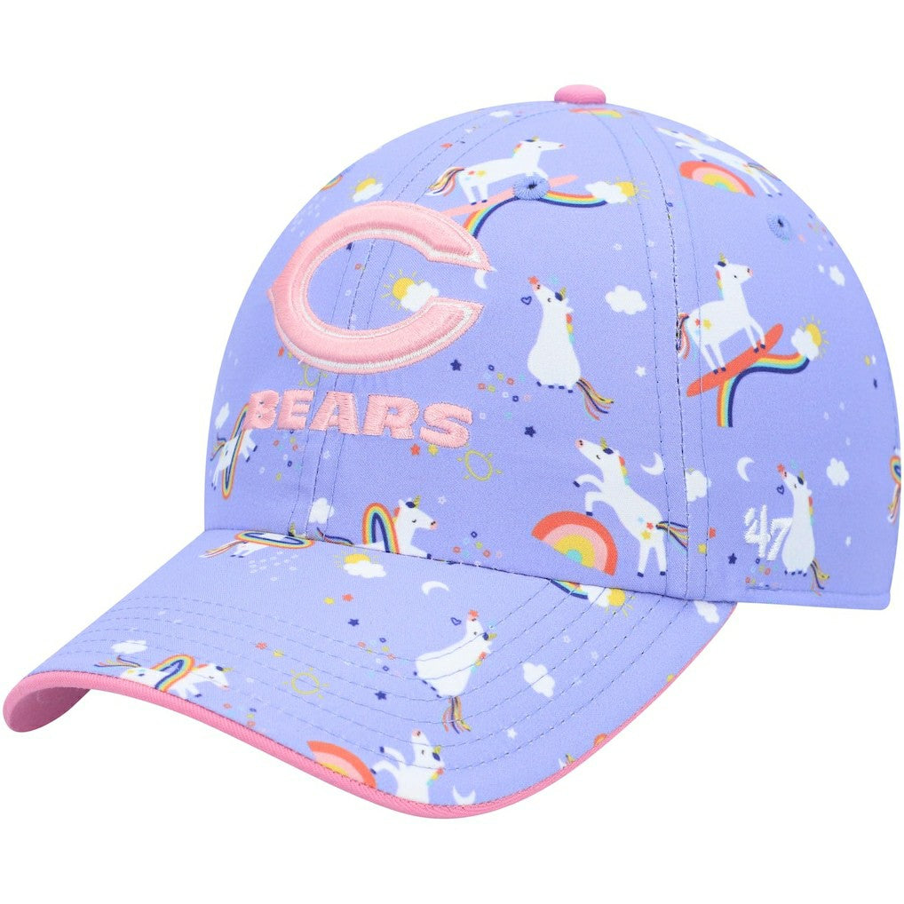 Chicago Bears '47 Girls Preschool Unicorn Clean Up Adjustable Hat - Purple - 47 brand