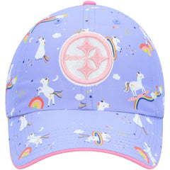 Pittsburgh Steelers '47 Girls Preschool Unicorn Clean Up Adjustable Hat - Purple - 47 brand