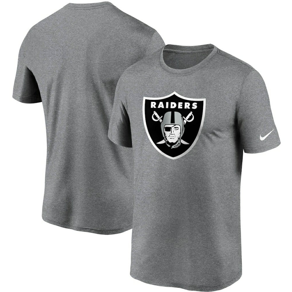 Las Vegas Raiders Logo Essential Legend Performance T-Shirt - Heathered Charcoal - Nike