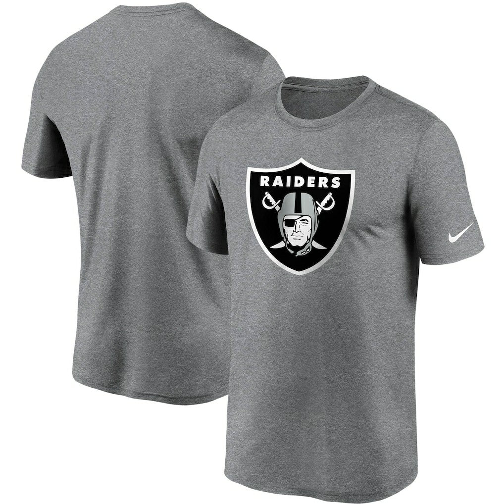 Las Vegas Raiders Logo Essential Legend Performance T-Shirt - Heathered Charcoal - Nike