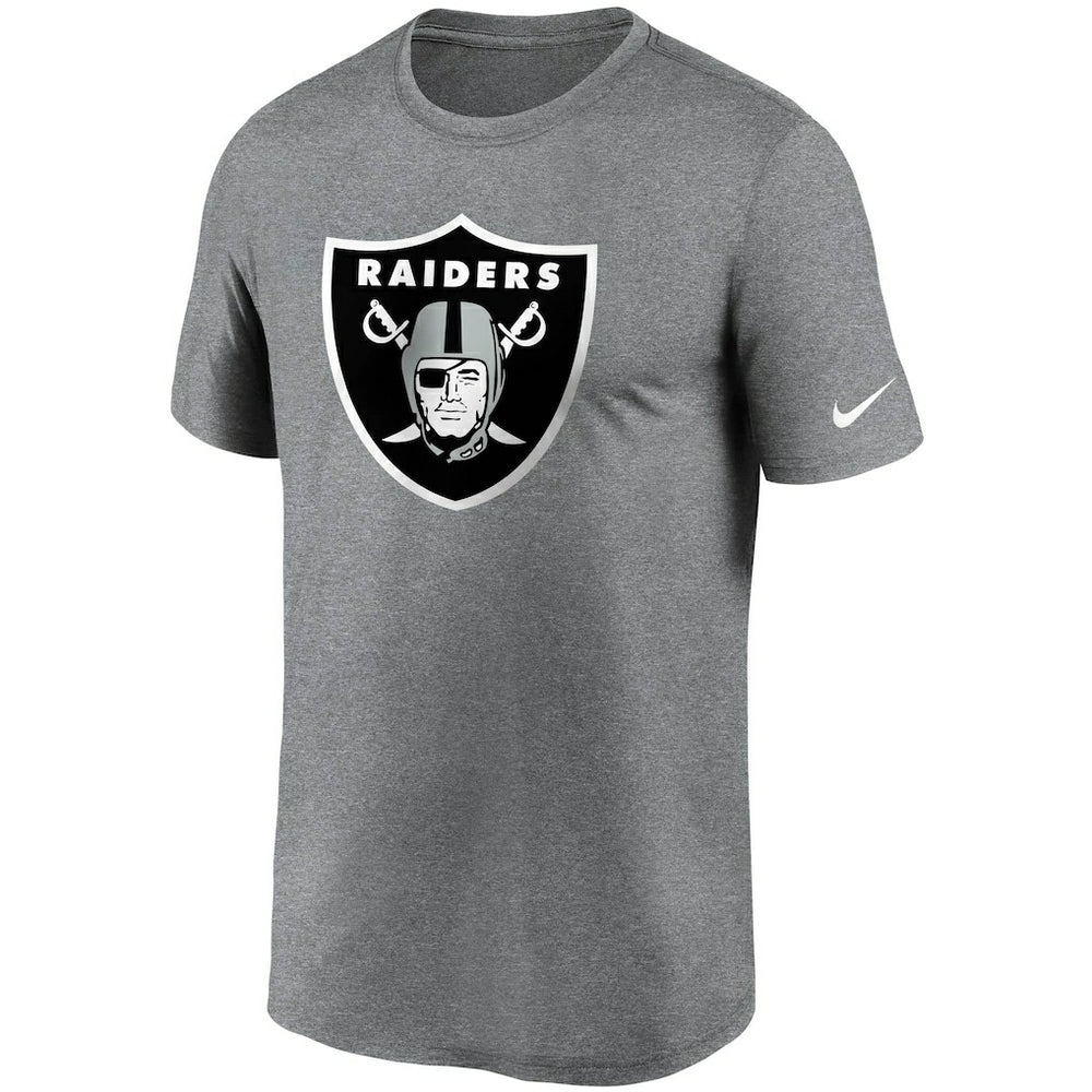Las Vegas Raiders Logo Essential Legend Performance T-Shirt - Heathered Charcoal - Nike