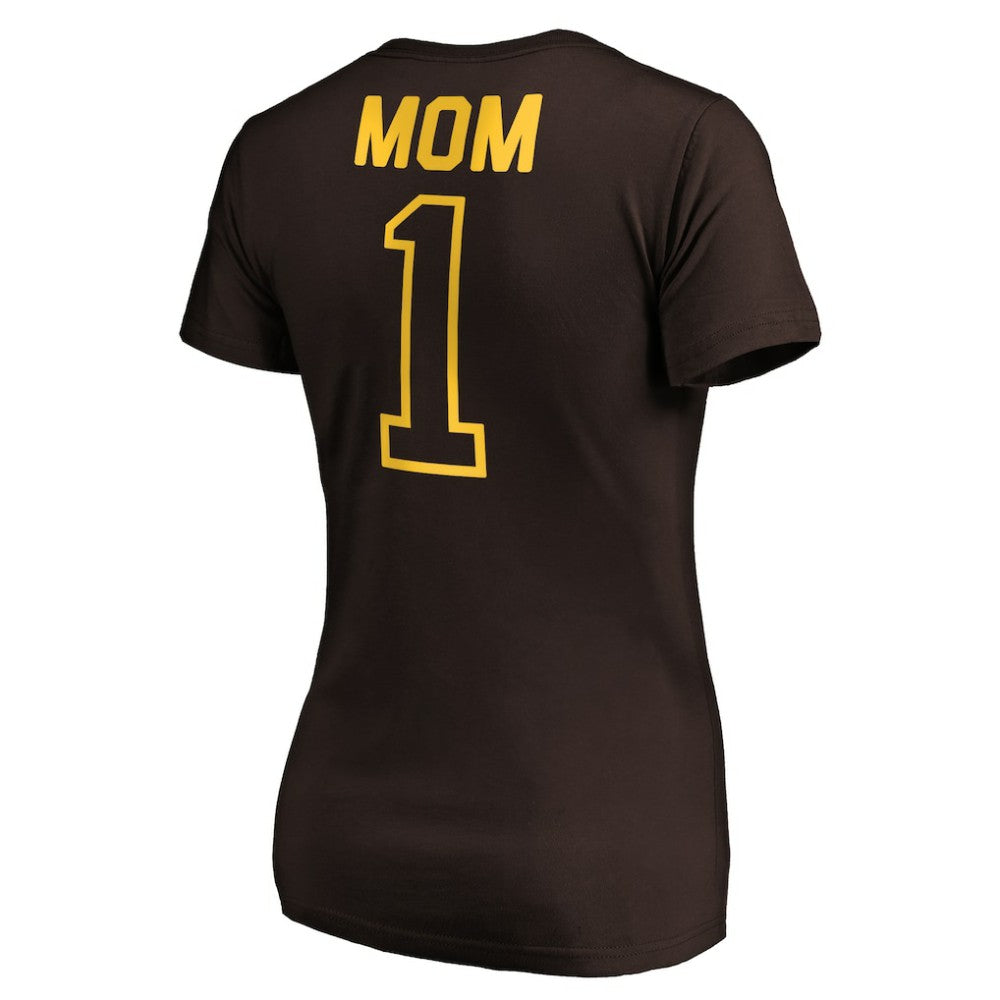 San Diego Padres Women's #1 Mom Logo V-Neck T-Shirt Online