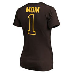 San Diego Padres Women's #1 Mom Logo V-Neck T-Shirt Online