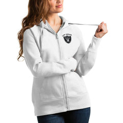 Las Vegas Raiders Antigua Women's Victory Full-Zip Hoodie - White - NFL