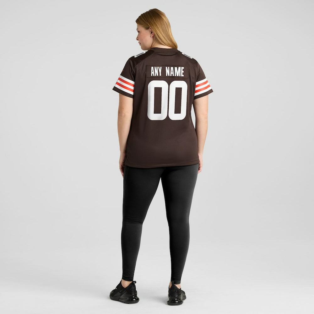 Cleveland Browns Women's Custom Game Jersey - Brown - Nike