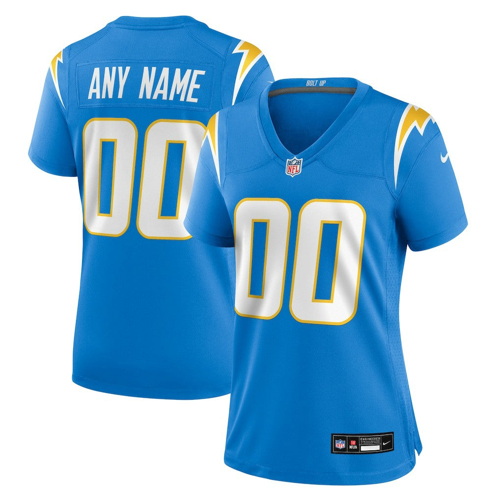 Los Angeles Chargers Women's Custom Game Jersey - Powder Blue - Nike