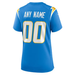 Los Angeles Chargers Women's Custom Game Jersey - Powder Blue - Nike