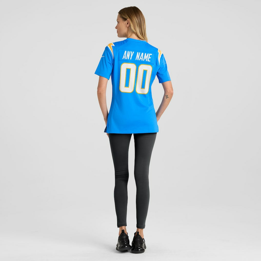 Los Angeles Chargers Women's Custom Game Jersey - Powder Blue - Nike