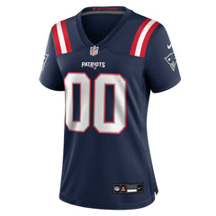 New England Patriots Women's Custom Game Jersey - Navy - Nike