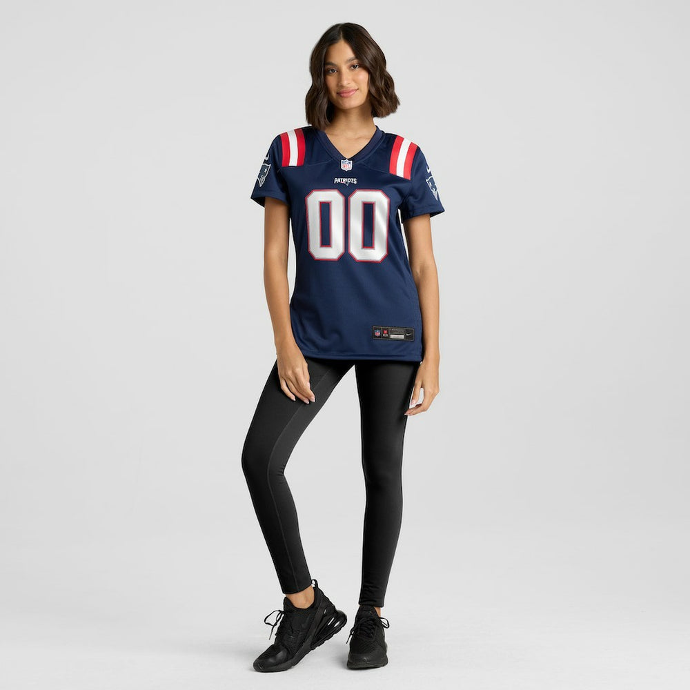 New England Patriots Women's Custom Game Jersey - Navy - Nike