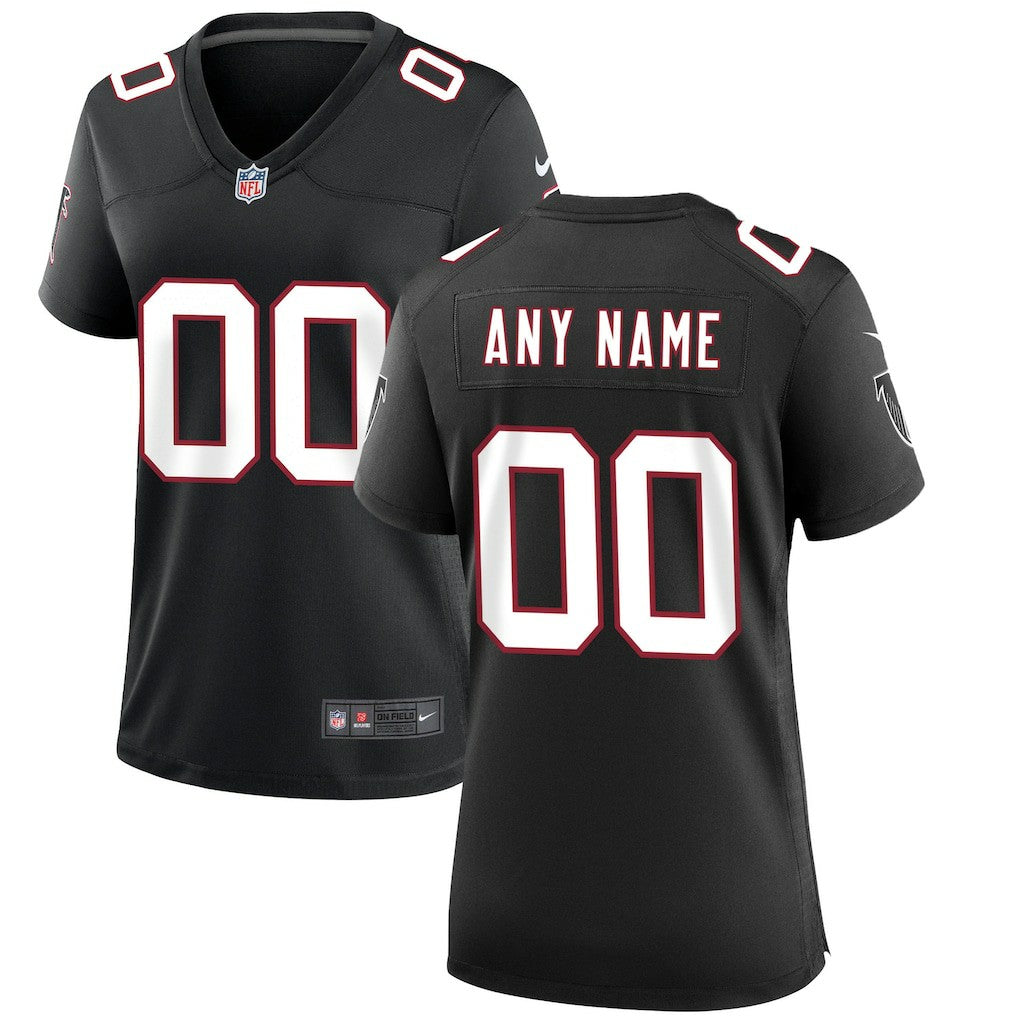 Atlanta Falcons Women's Throwback Custom Game Jersey - Black - Nike