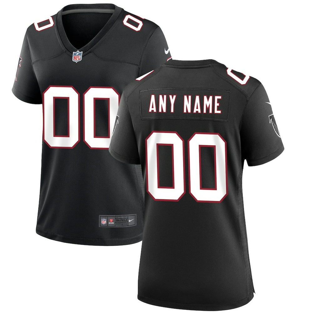 Atlanta Falcons Women's Throwback Custom Game Jersey - Black - Nike