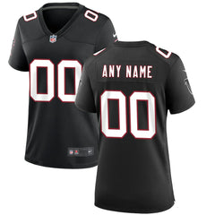 Atlanta Falcons Women's Throwback Custom Game Jersey - Black - Nike