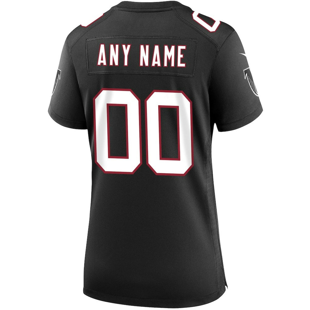 Atlanta Falcons Women's Throwback Custom Game Jersey - Black - Nike