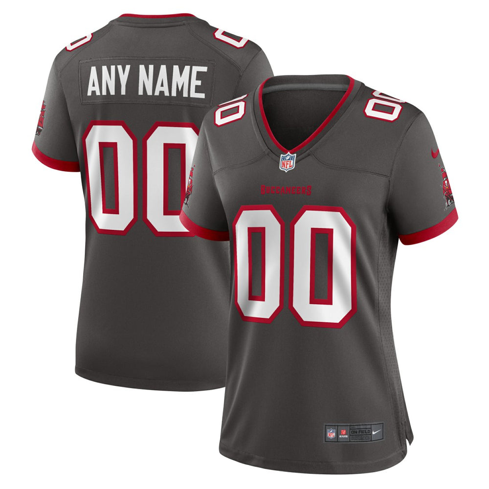Tampa Bay Buccaneers Women's Alternate Custom Game Jersey - Pewter - Nike