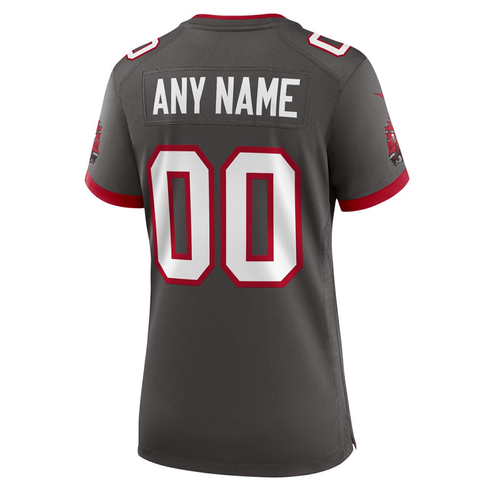 Tampa Bay Buccaneers Women's Alternate Custom Game Jersey - Pewter - Nike