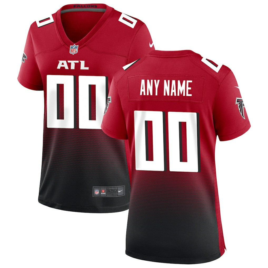 Atlanta Falcons Women's Alternate Custom Game Jersey - Red - Nike
