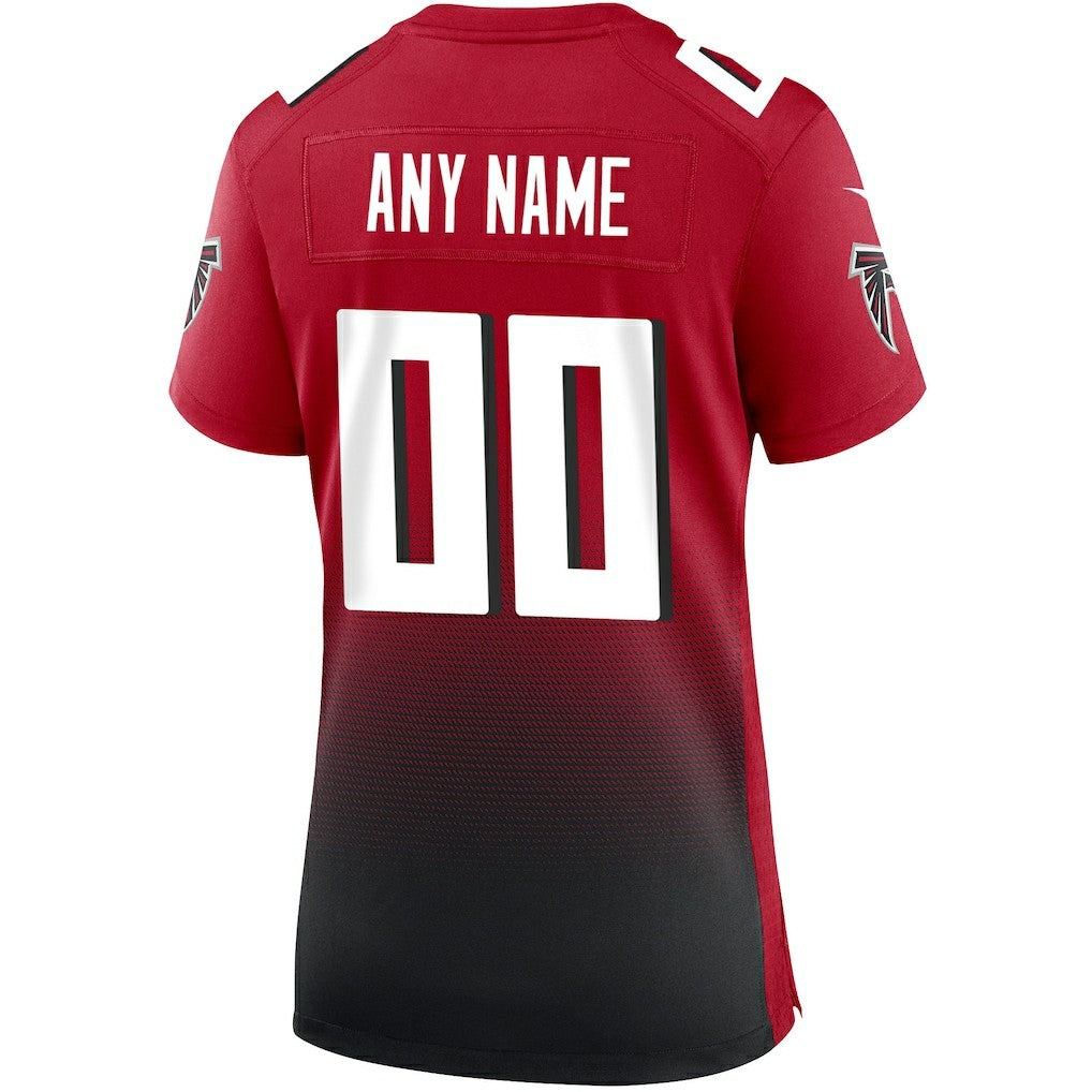 Atlanta Falcons Women's Alternate Custom Game Jersey - Red - Nike