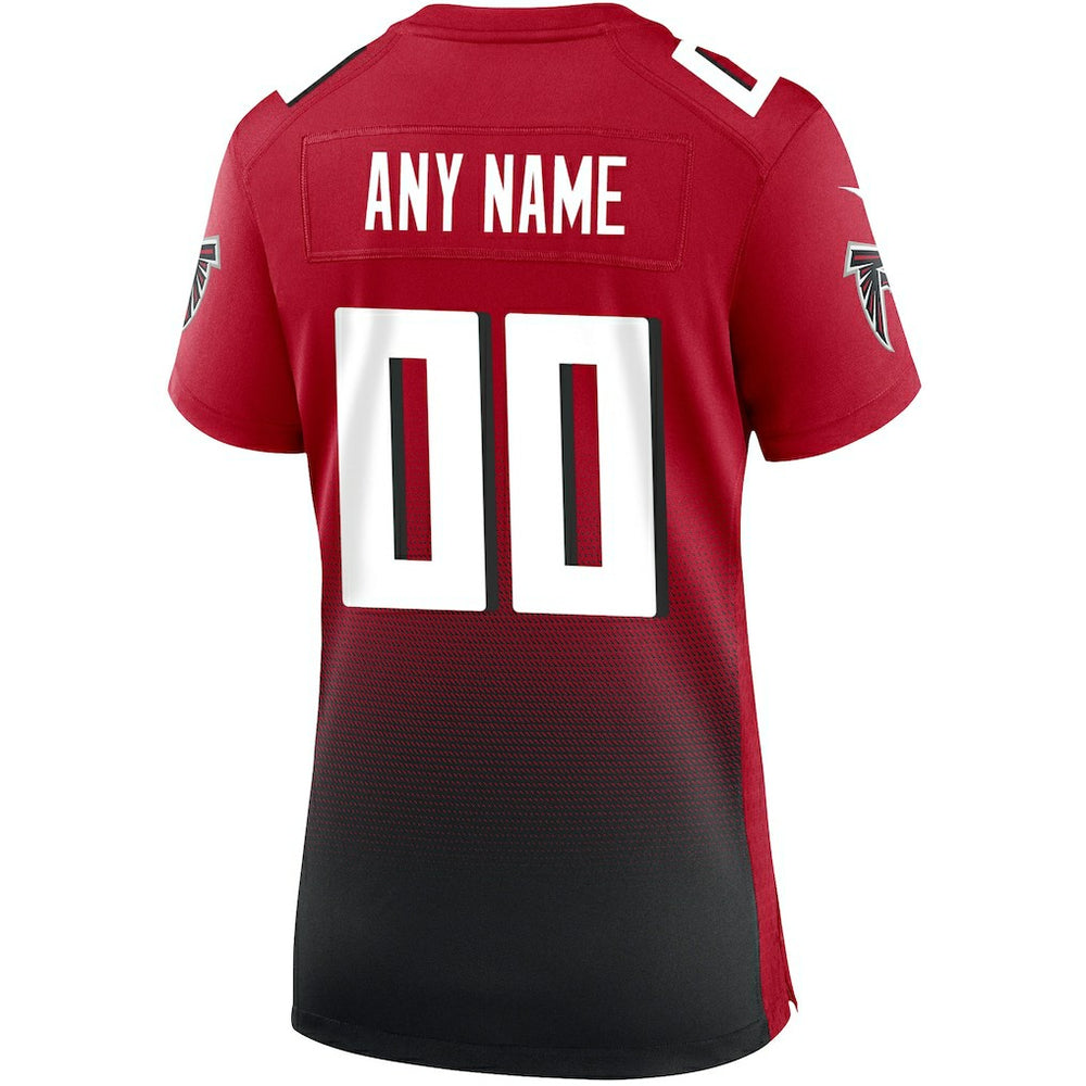 Atlanta Falcons Women's Alternate Custom Game Jersey - Red - Nike