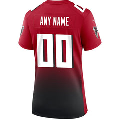 Atlanta Falcons Women's Alternate Custom Game Jersey - Red - Nike