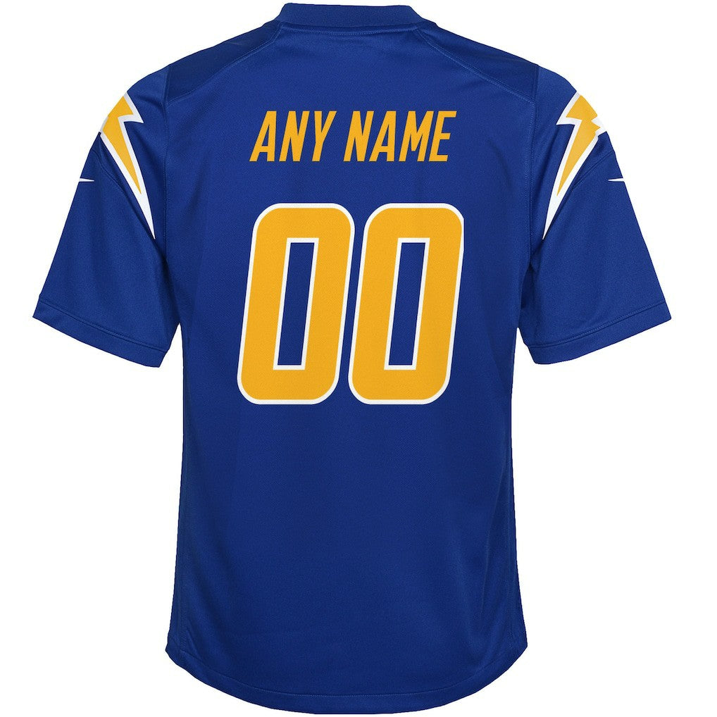 Los Angeles Chargers Youth Alternate Custom Game Jersey - Royal - Nike