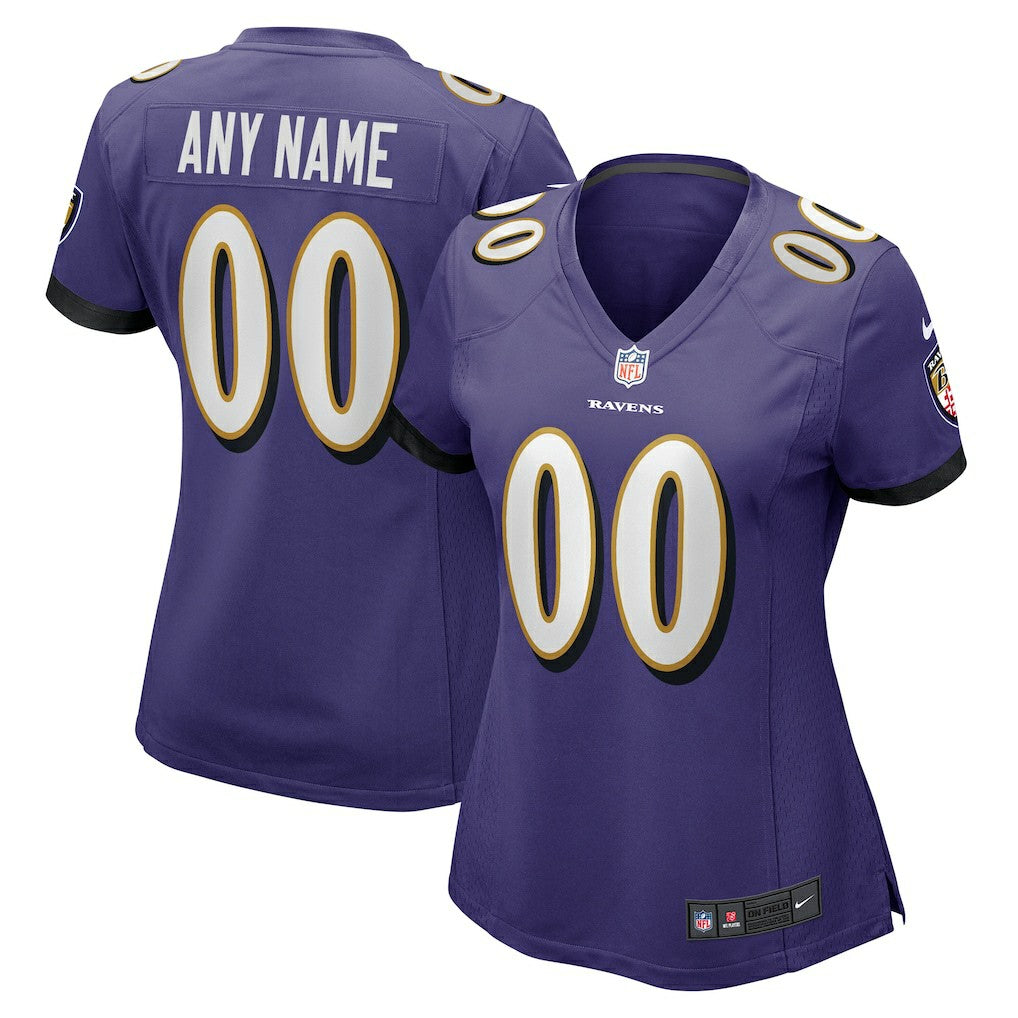 Baltimore Ravens Women's Custom Game Jersey - Purple - Nike