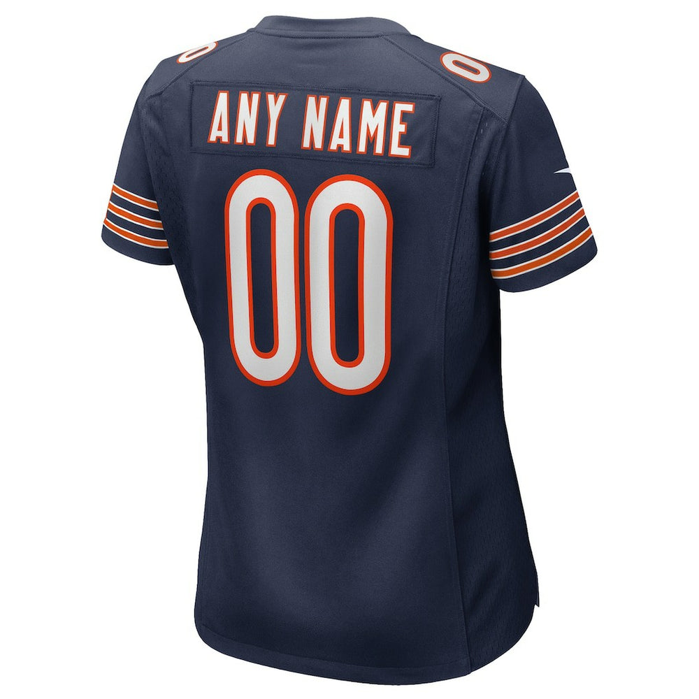 Chicago Bears Women's Custom Game Jersey - Navy - Nike