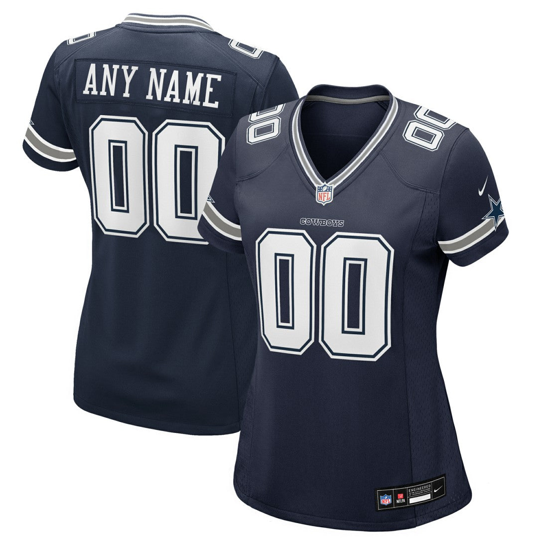 Dallas Cowboys Women's Custom Game Jersey - Navy - Nike