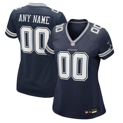 Dallas Cowboys Women's Custom Game Jersey - Navy - Nike
