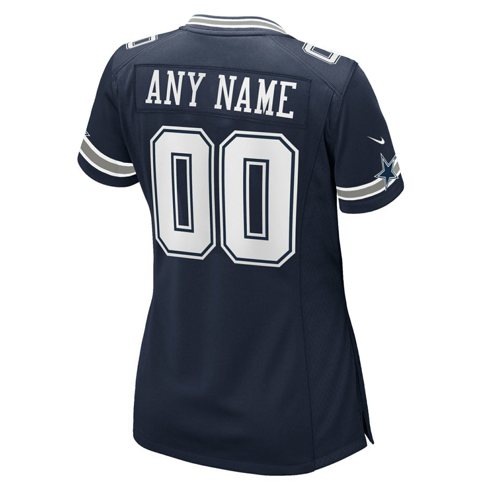 Dallas Cowboys Women's Custom Game Jersey - Navy - Nike