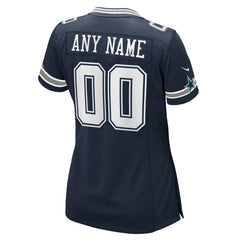 Dallas Cowboys Women's Custom Game Jersey - Navy - Nike