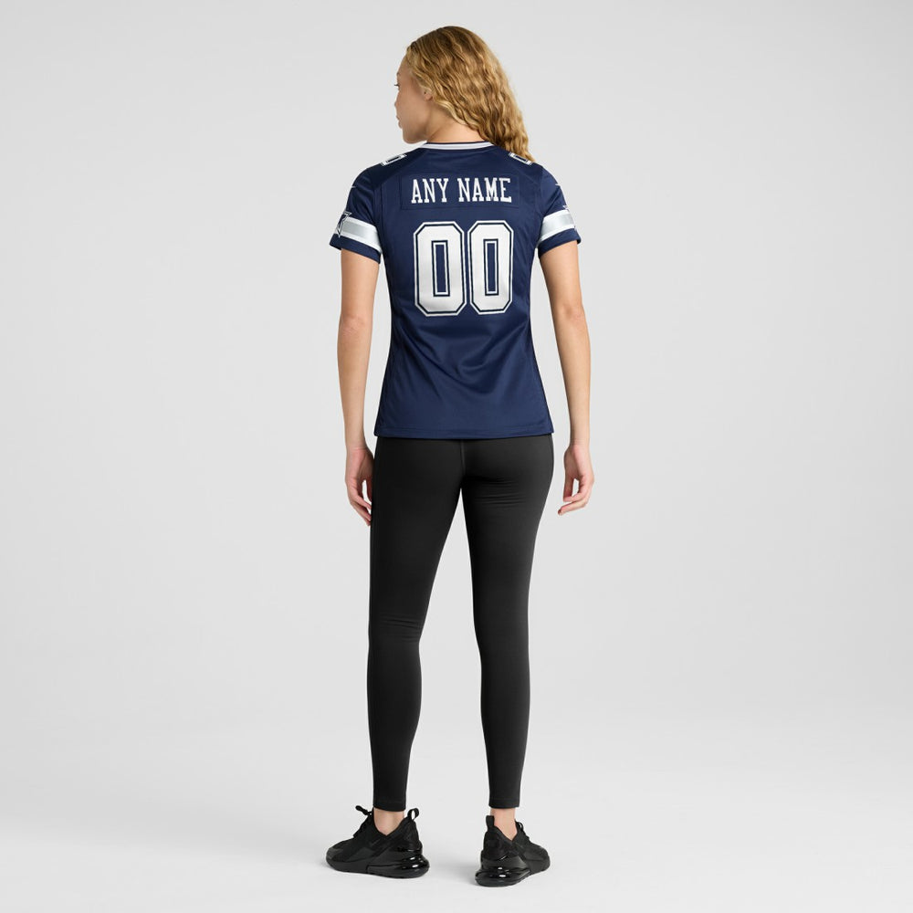 Dallas Cowboys Women's Custom Game Jersey - Navy - Nike