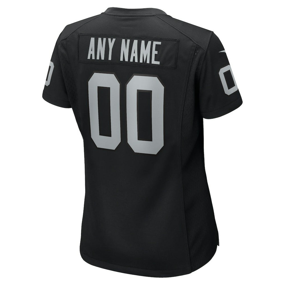 Las Vegas Raiders Women's Custom Game Jersey - Black - Nike