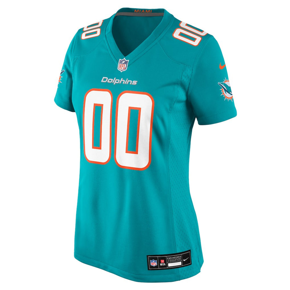 Miami Dolphins Women's Custom Game Jersey - Aqua - Nike