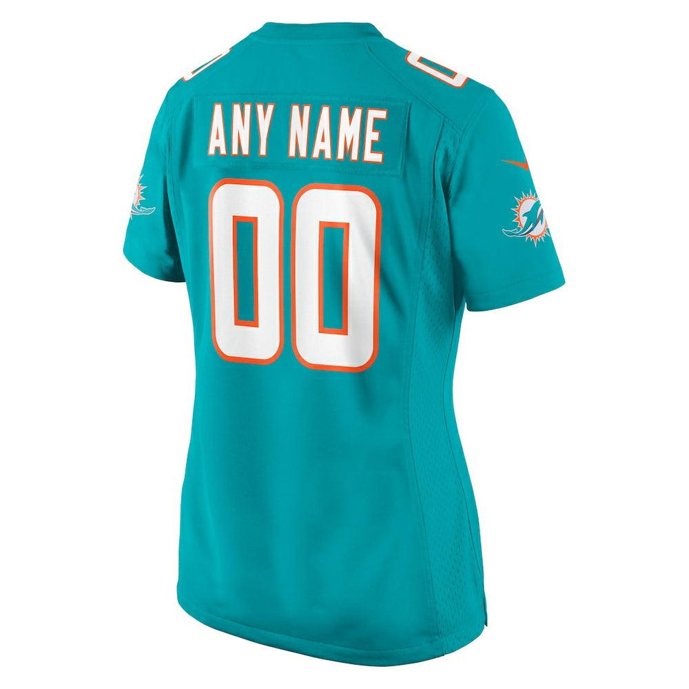 Miami Dolphins Women's Custom Game Jersey - Aqua - Nike