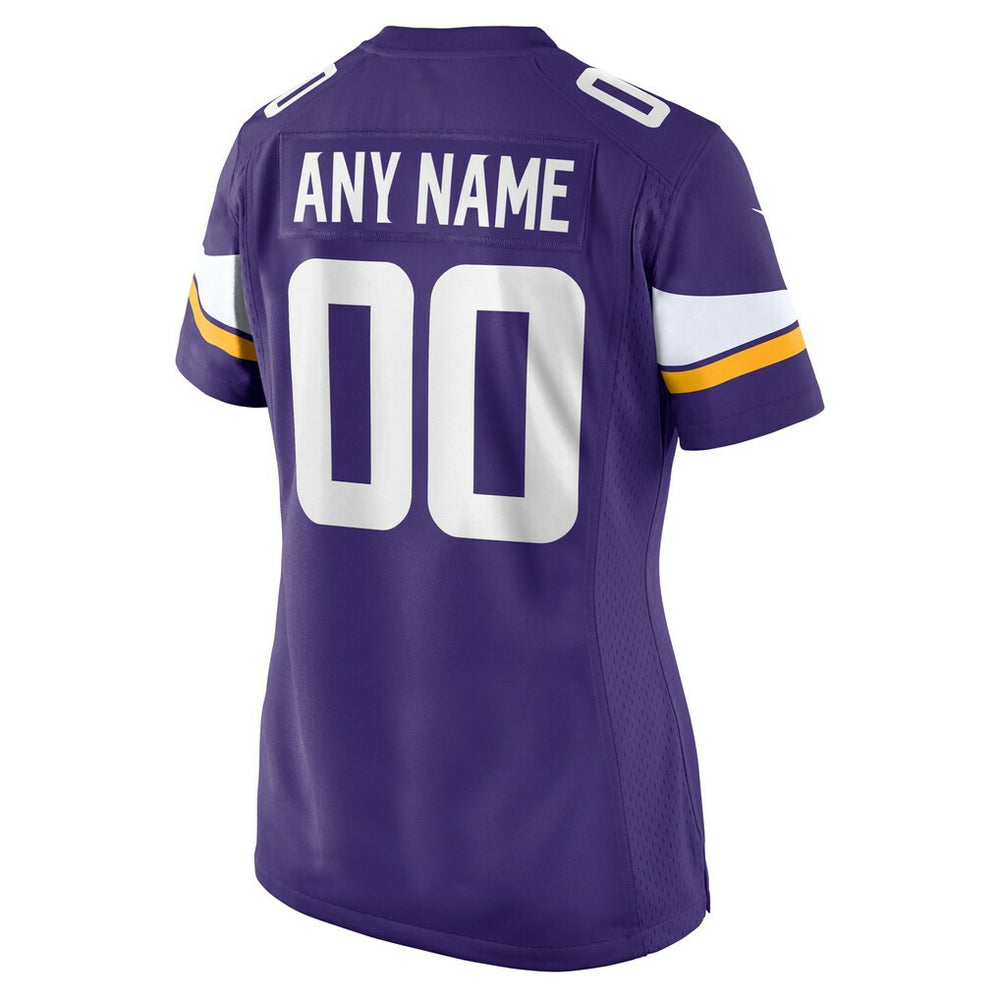 Minnesota Vikings Women's Custom Game Jersey - Purple - Nike