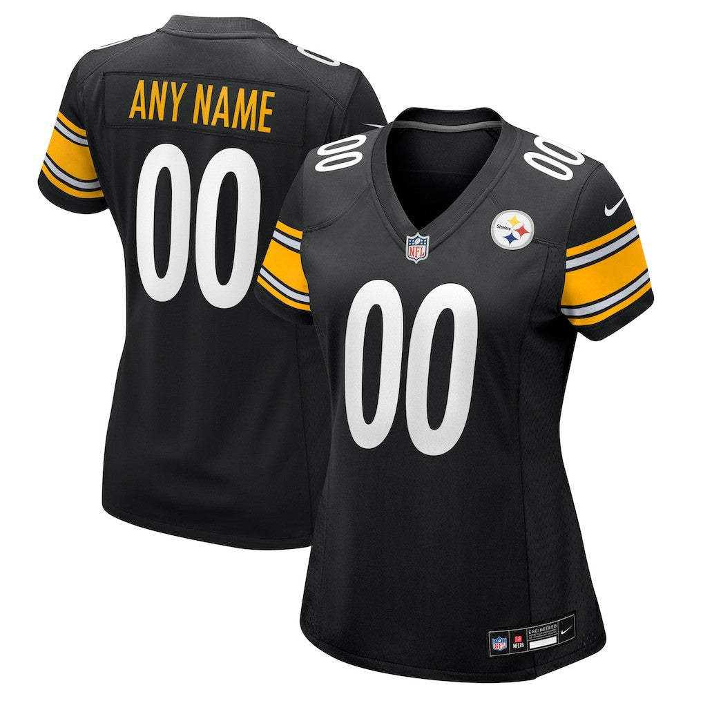 Pittsburgh Steelers Women's Custom Game Jersey - Black - Nike