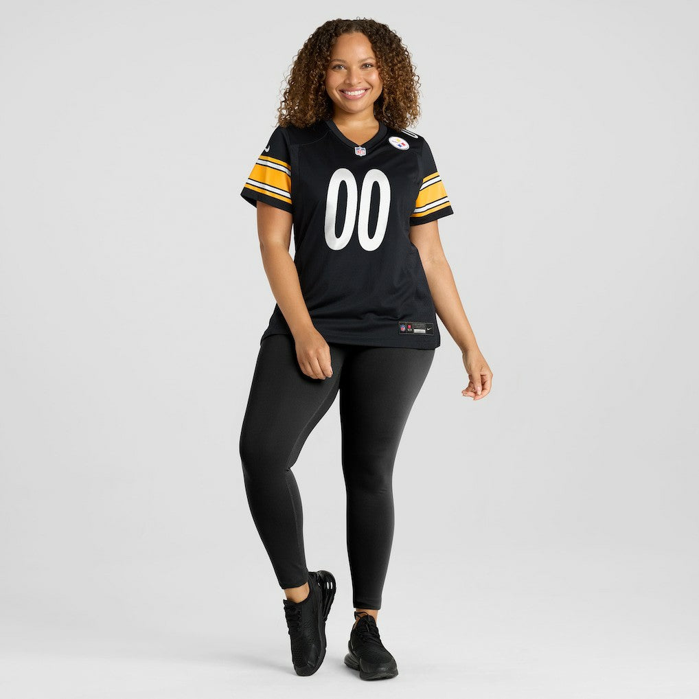 Pittsburgh Steelers Women's Custom Game Jersey - Black - Nike