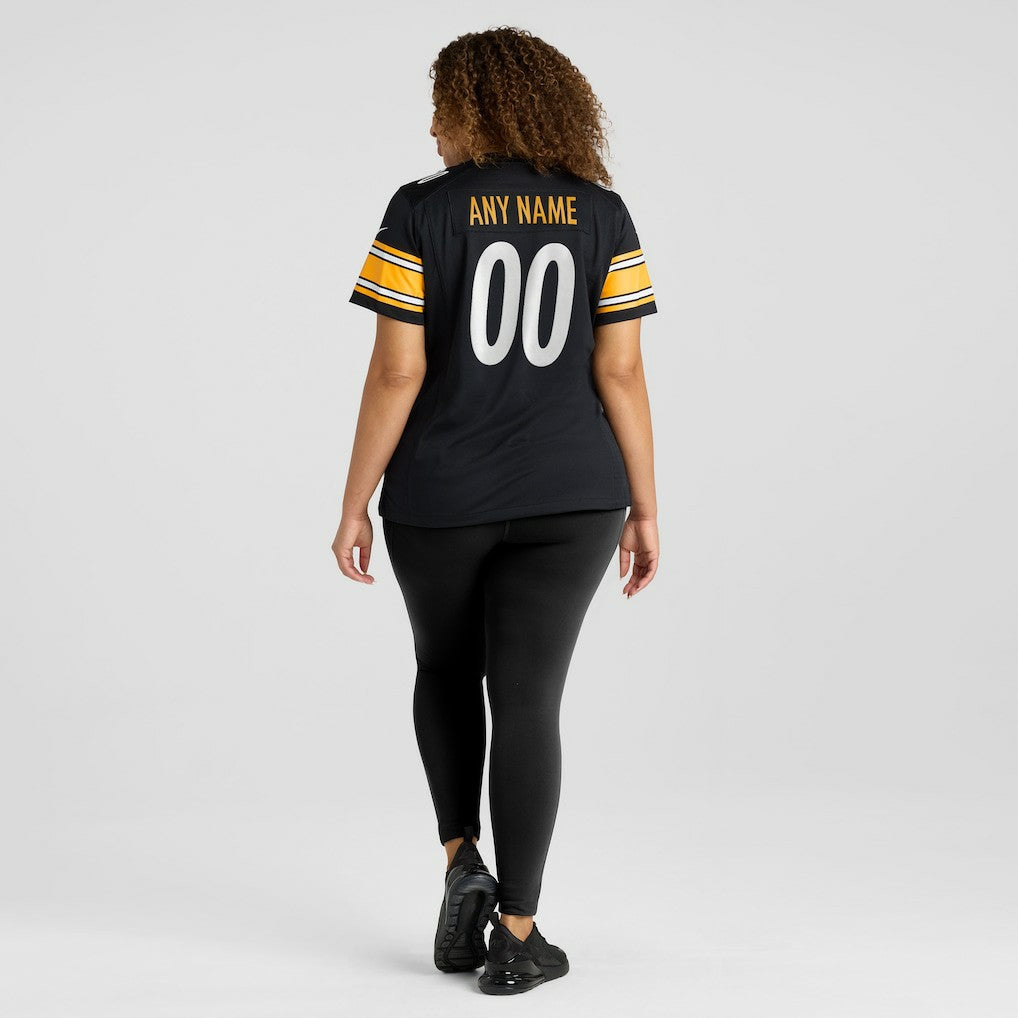 Pittsburgh Steelers Women's Custom Game Jersey - Black - Nike